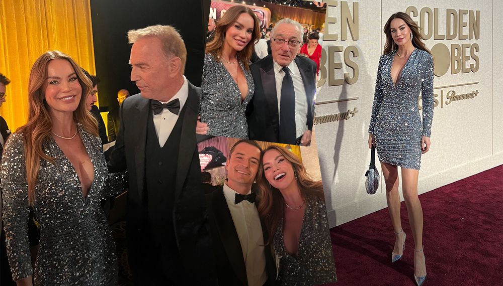 Ebru Şallı Altın Küre Ödülleri'nde: Hollywood yıldızlarıyla poz verdi