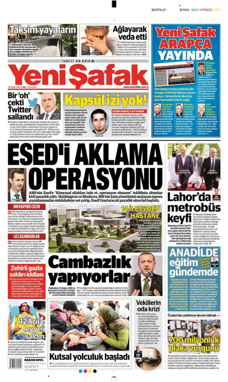 Günün Manşetleri- 13 Eylül 2013 15 Günün Manşetleri- 13 Eylül 2013 15