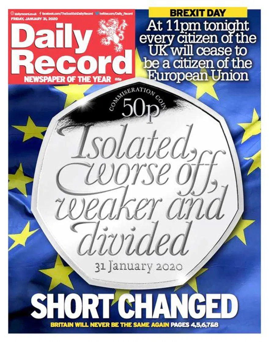 Brexit: AB ile İngiltere bu gece resmen boşanıyor (Gazeteler ayrılıkta anlaşamadı) 6