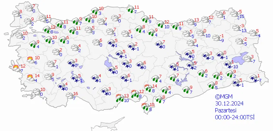 30 ARALIK PAZARTESİ HAVA DURUMU 13