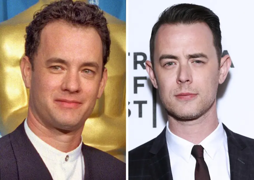 Tom Hanks (37 yaşındayken) ve oğlu Colin Hanks (39 yaşında) 9