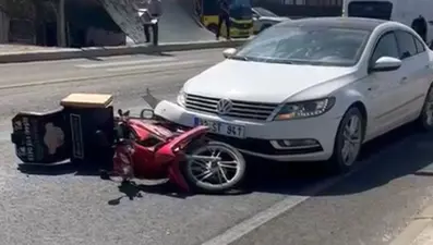 Mardin'de otomobil ile motosiklet çarpıştı: 1 yaralı