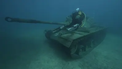 Saros Körfezi'nde Su Altı Tarih müzesi'ne tank batırıldı