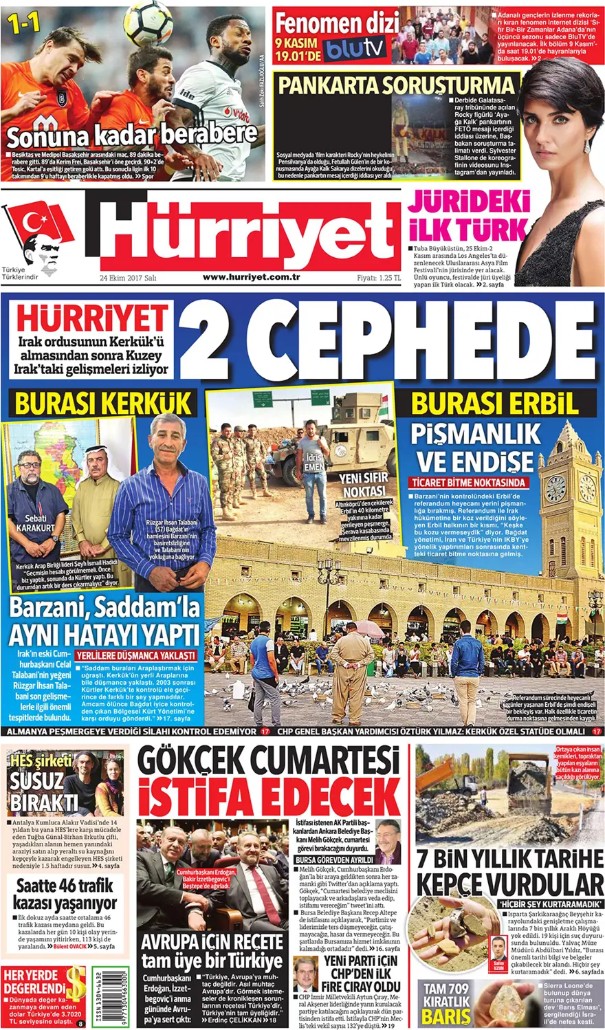 Günün gazete manşetleri - 24 Ekim 2017 3