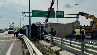 Kuzey Marmara Otoyolu bağlantı yolunda trafiği durduran kaza: 1 ölü