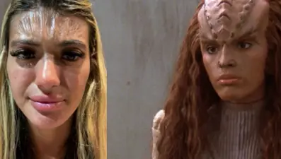 Uzmanlar güneş ışınlarına karşı uyardı: Havuz başında uyuyakalan kadın Star Trek karakterine benzetildi