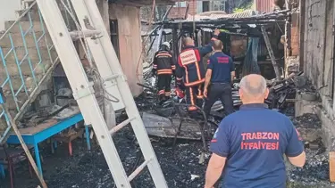Trabzon'da ev yangını