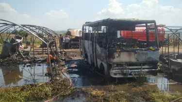Mevsimlik işçilerin kaldığı çadırlarda yangın çıktı