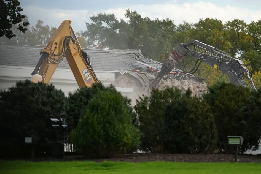 Beyaz Saray'da yıkım: Yeraltı sığınağını gizliyordu,123 yıl sonra yerle bir oldu 5