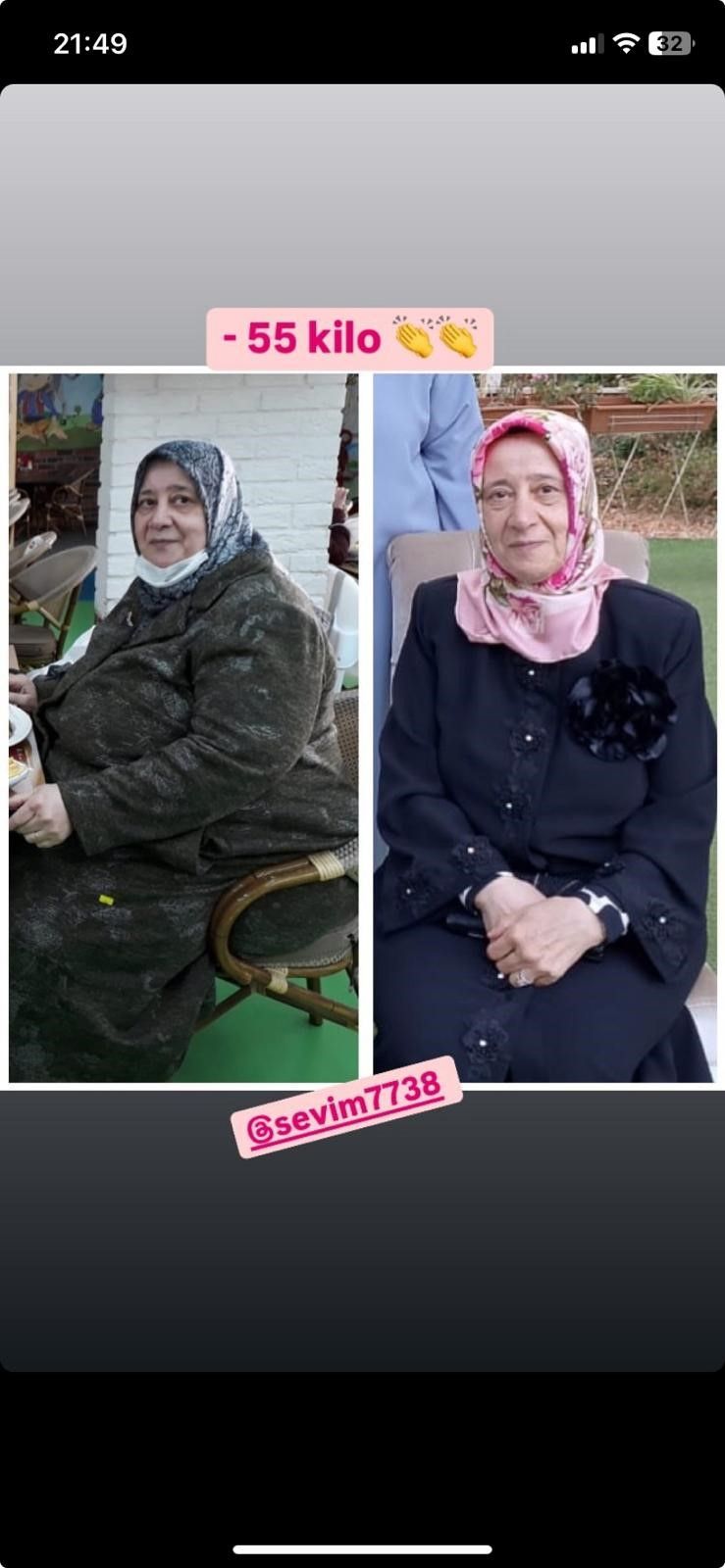128 kilodan 75 kiloya düştü: 67 yaşındaki kadın büyük değişim yaşadı