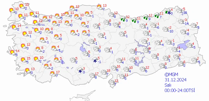 31 ARALIK SALI HAVA DURUMU 14