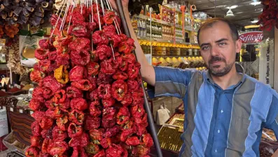 Yeni mahsul kurutmalıklar tezgahlarda: Patlıcanın ipi 200 lira