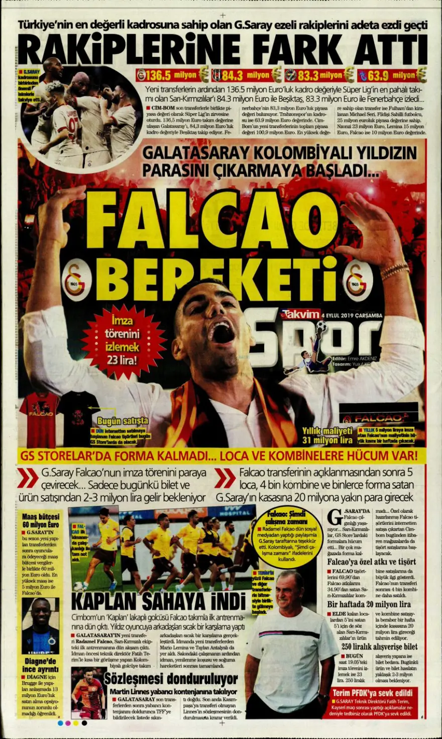 Günün spor manşetleri (04 Eylül 2019) 19