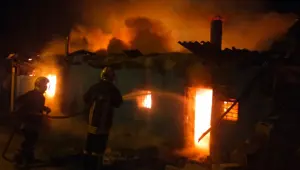 Çorum'da çıkan yangında yaklaşık 55 koyun telef oldu Çorum'da çıkan yangında yaklaşık 55 koyun telef oldu