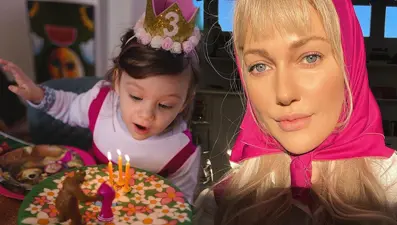 Meryem Uzerli'den küçük kızı Lily Koi'ye doğum günü partisi