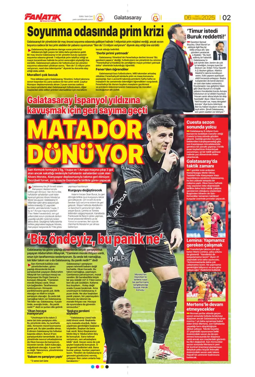 "Kadıköy'de bu işi bitirelim" (6 Mart 2025 spor manşetleri) 1