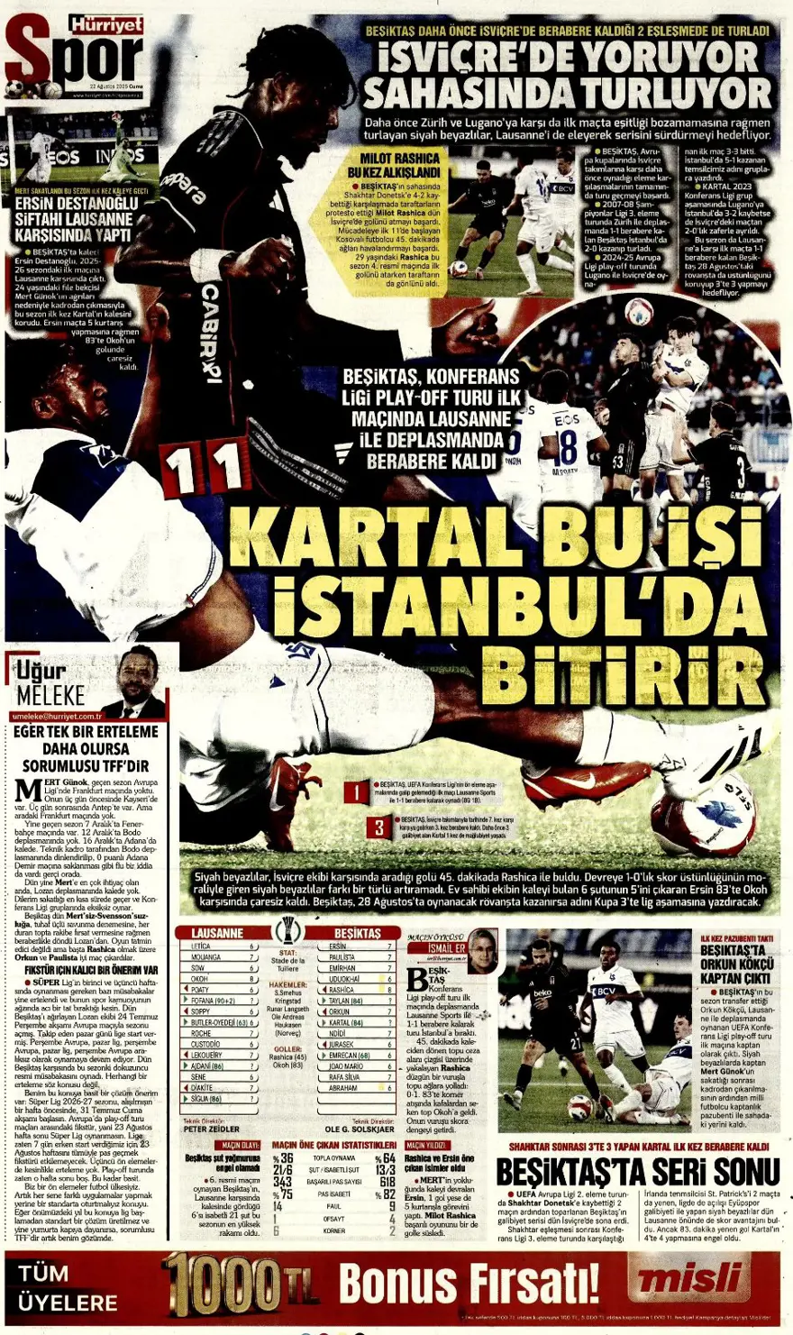 "Meksika ateşi" (22 Ağustos spor manşetleri) 7