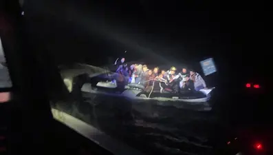 Datça'da15 düzensiz göçmen kurtarıldı