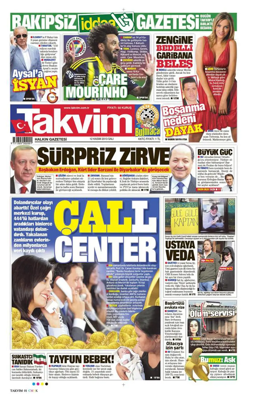 Günün manşetleri - 12 Kasım 2013 5 Günün manşetleri - 12 Kasım 2013 5