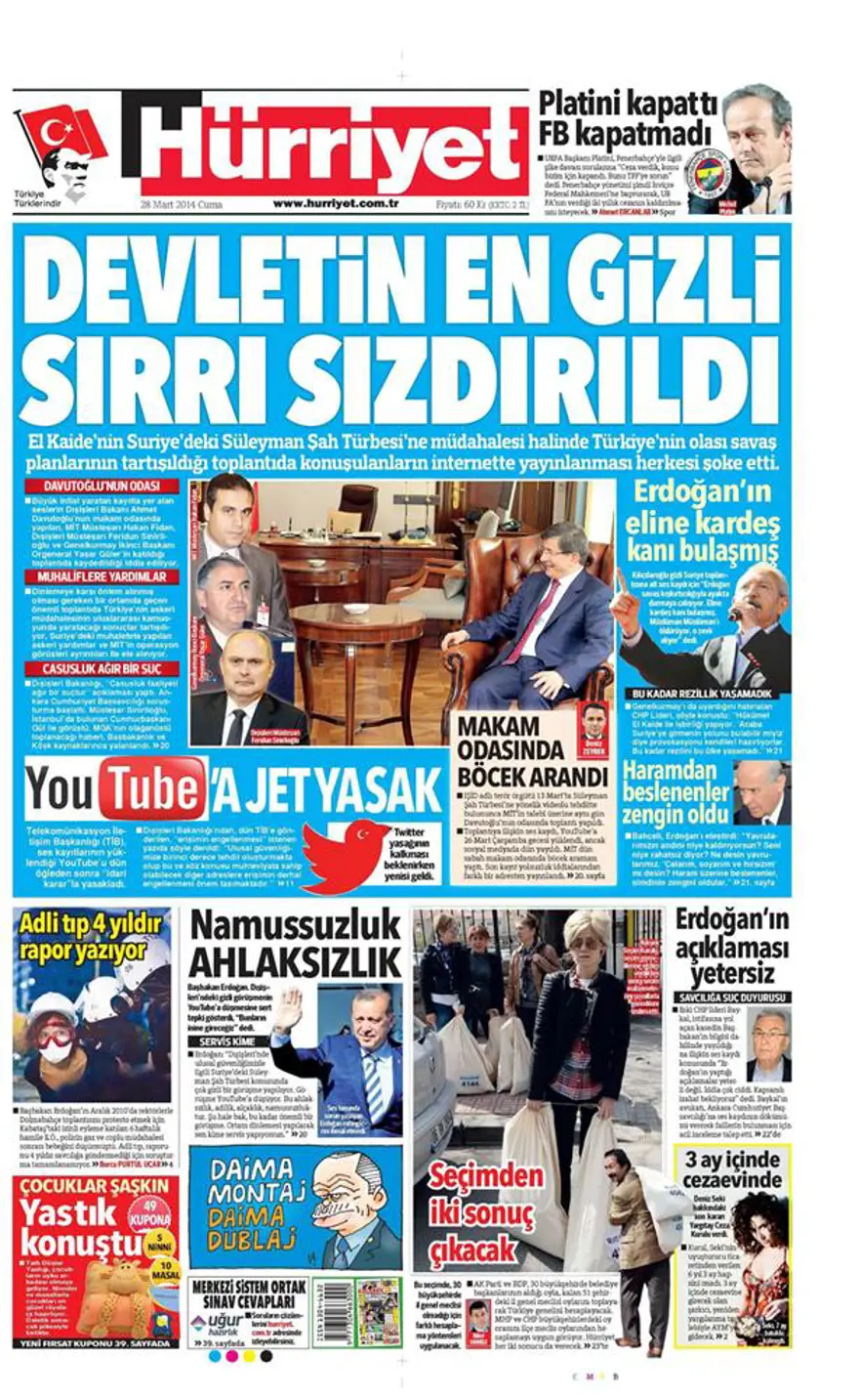 Günün gazete manşetleri - 28 Mart 2014 1