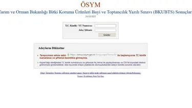 BKUBTS sonuçları 2025 son dakika açıklandı: ÖSYM BKUBTS sınav sonuçları sorgulama ekranı