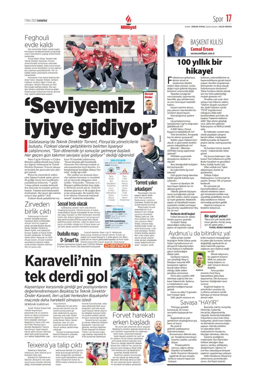 Günün spor manşetleri (5 Mart 2022) 9