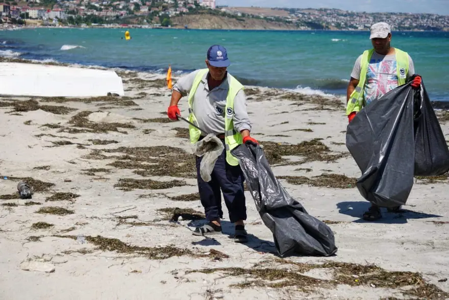Tekirdağ'ın tatil beldesinde 500 ton çöp toplandı 6 Tekirdağ'ın tatil beldesinde 500 ton çöp toplandı 6