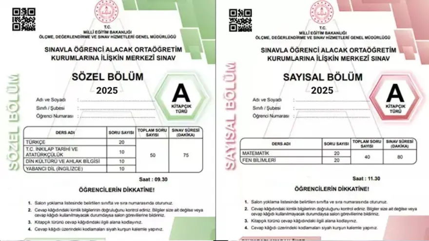 AÇIKLANDI: LGS sınavı soruları ve cevapları 2025 sorgulama ekranı: MEB LGS sözel-sayısal cevap anahtarı 