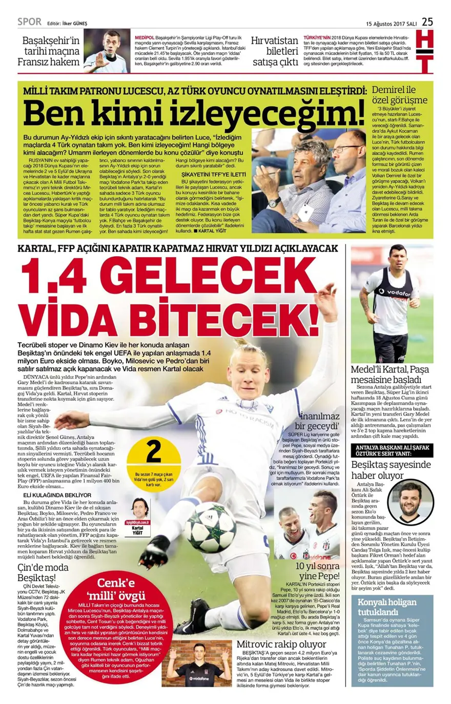 Günün spor gazeteleri (Transfer haberleri - 15 Ağustos 2017) 19 Günün spor gazeteleri (Transfer haberleri - 15 Ağustos 2017) 19