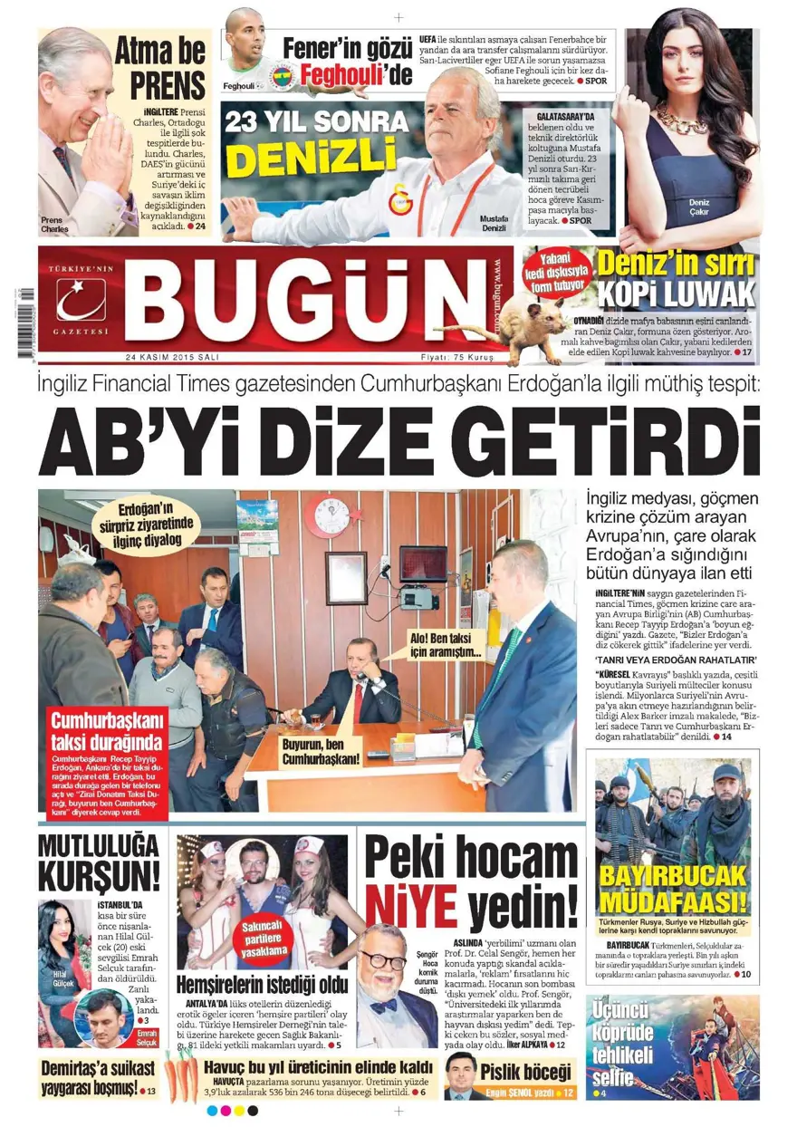 Günün gazete manşetleri - 24 Kasım 2015 9