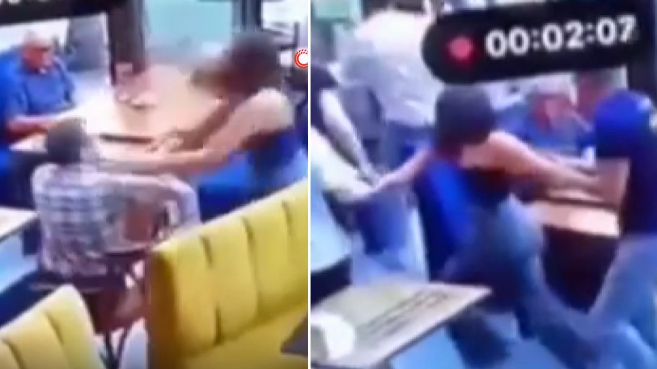 Garsona tokat attı, tekme tokat dayak yedi