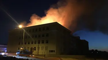 Edirne'de bir okulda yangın çıktı