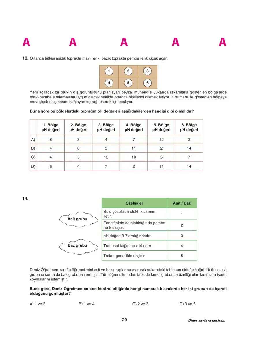 LGS deneme sınavı - Sayısal bölüm 19 LGS deneme sınavı - Sayısal bölüm 19