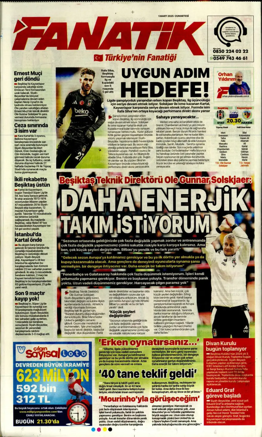 "Galatasaray Brezilyalı kaleciyle anlaştı" (1 Mart 2025 spor manşetleri) 2