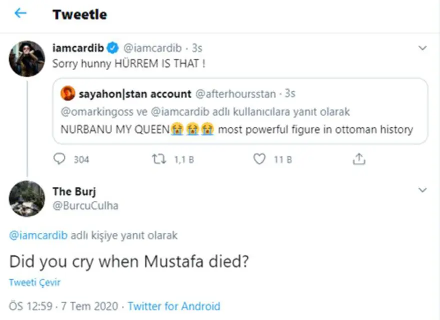 Muhteşem Yüzyıl hayranı Cardi B'den Şehzade Mustafa yorumu: Çok üzüldüm sana, çok! 2