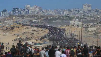 Gazze'de eve dönüş: 310 bin kişi güneyden kuzeye göç etti