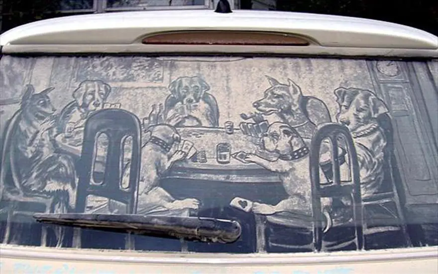 Kirli arabalara sanat yapılır 11