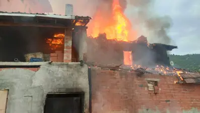 Tokat’ta yangın: Ahşap ev küle döndü