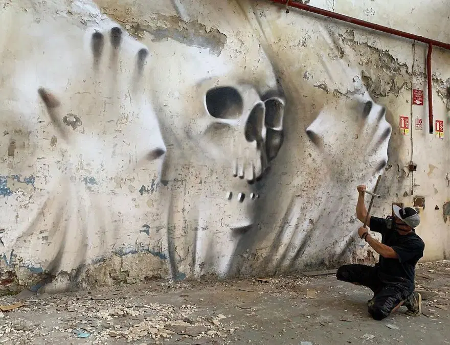 Fransız sokak sanatçısından 3 boyutlu grafitiler 5