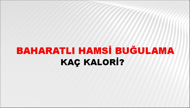 Baharatlı Hamsi Buğulama