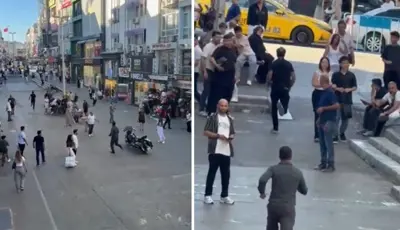 Bakırköy'de dehşet anı. İşportacı ensesinden bıçakladıBakırköy'de bir işportacı tartıştığı kişiyi ensesinden bıçakladı.
