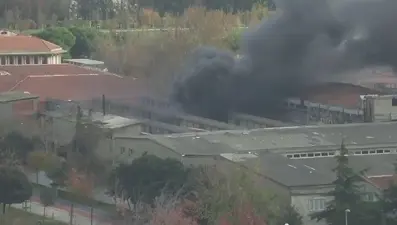 İstanbul'da fabrika yangını