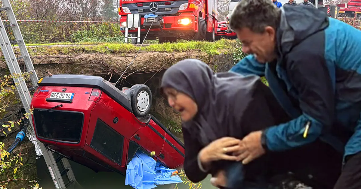Bartın'da dereye devrilen arabada iki kişi boğularak öldü