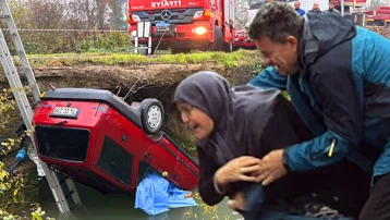 Bartın'da dereye devrilen arabada iki kişi boğularak öldü