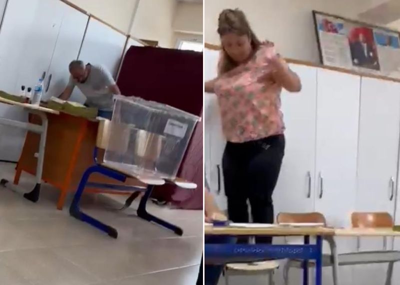 Oy kullanılan okulda fare alarmı