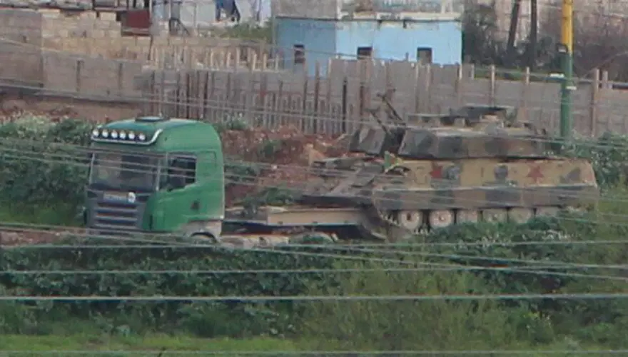 Sınırdaki YPG konvoyu görüntülendi 2