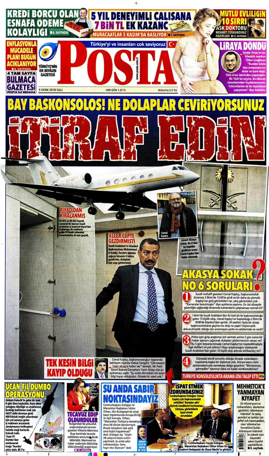 Günün gazete manşetleri - 9 Ekim 2018 5