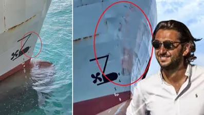 İş insanı Halit Yukay'ın teknesine gemi mi çarptı? İşte tutuklanan kaptanın gemisindeki o izler!