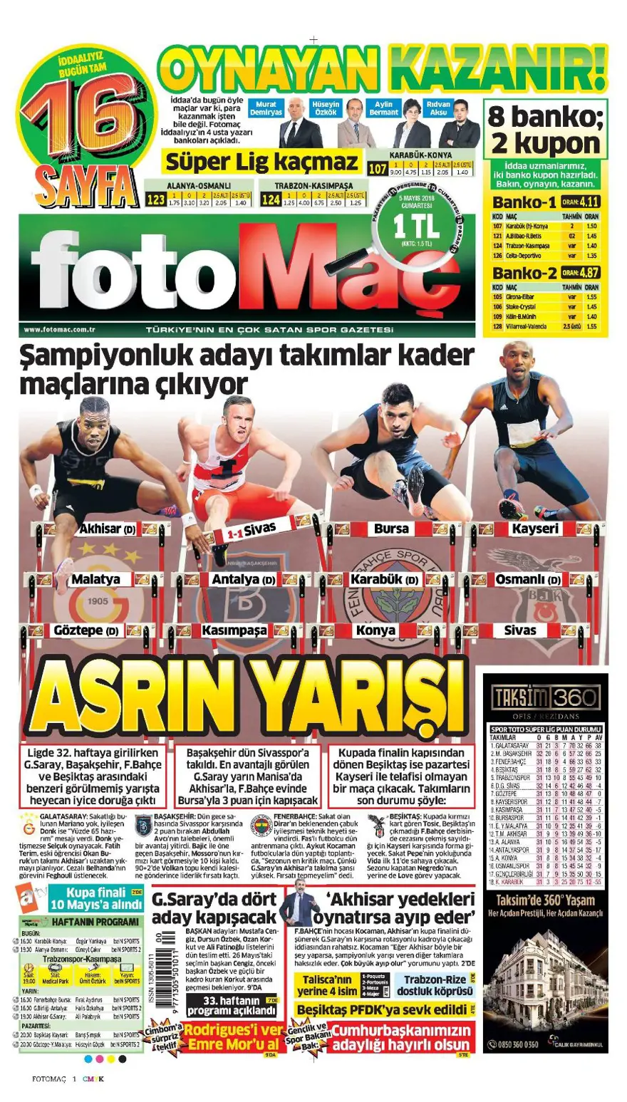 Günün gazete manşetleri - 5 Mayıs 2018 19