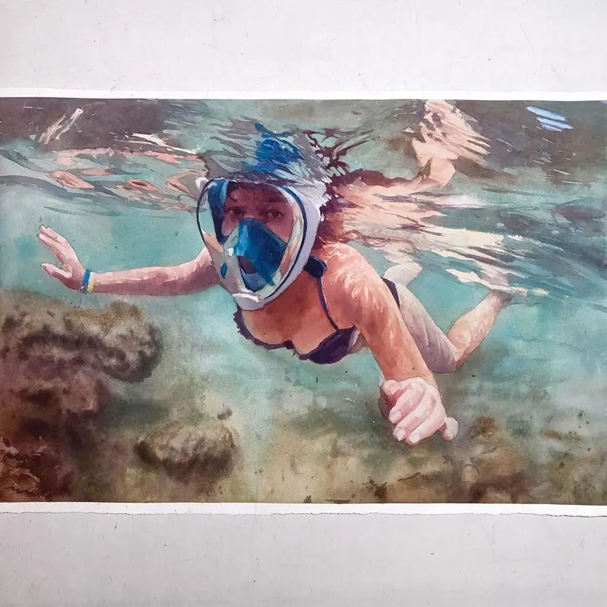 Gerçek gibi görünen sulu boya resimler 39